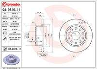 BREMBO 08D61611 Bremsscheibe