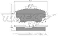 TOMEX Brakes TX10361 Bremsbelagsatz, Scheibenbremse