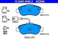 ATE 13046038462 Bremsbelagsatz, Scheibenbremse