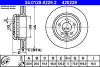 ATE 24012002292 Bremsscheibe