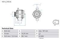 BOSCH 0986085670 Generator