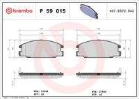 BREMBO P59015 Bremsbelagsatz, Scheibenbremse