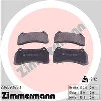 ZIMMERMANN 234891651 Bremsbelagsatz, Scheibenbremse