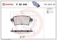 BREMBO P59040 Bremsbelagsatz, Scheibenbremse