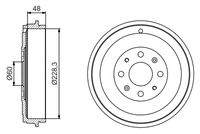 BOSCH 0986477208 Bremstrommel