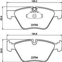 HELLA 8DB355015031 Bremsbelagsatz, Scheibenbremse