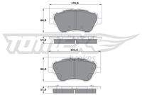 TOMEX Brakes TX1716 Bremsbelagsatz, Scheibenbremse