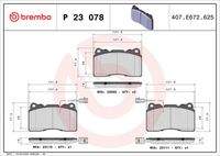 BREMBO P23078 Bremsbelagsatz, Scheibenbremse