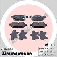 ZIMMERMANN 246101551 Bremsbelagsatz, Scheibenbremse