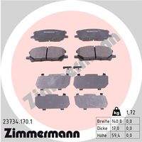 ZIMMERMANN 237341701 Bremsbelagsatz, Scheibenbremse
