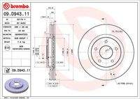 BREMBO 09D94311 Bremsscheibe