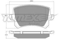 TOMEX Brakes TX1583 Bremsbelagsatz, Scheibenbremse