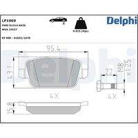 DELPHI LP1969 Bremsbelagsatz, Scheibenbremse