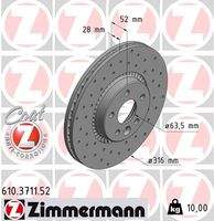 ZIMMERMANN 610371152 Bremsscheibe