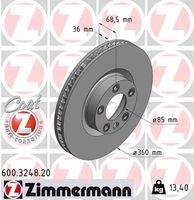 ZIMMERMANN 600324820 Bremsscheibe