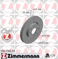 ZIMMERMANN 230236520 Bremsscheibe