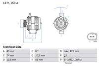 BOSCH 0986047910 Generator