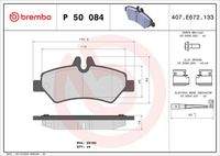 BREMBO P50084 Bremsbelagsatz, Scheibenbremse