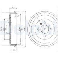 DELPHI BF156 Bremstrommel