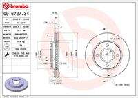 BREMBO 09672734 Bremsscheibe