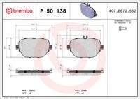 BREMBO P50138 Bremsbelagsatz, Scheibenbremse