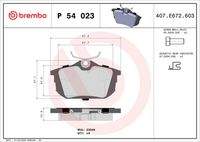 BREMBO P54023 Bremsbelagsatz, Scheibenbremse