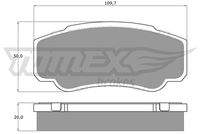 TOMEX Brakes TX1246 Bremsbelagsatz, Scheibenbremse