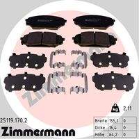 ZIMMERMANN 251191702 Bremsbelagsatz, Scheibenbremse