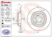 BREMBO 08D98311 Bremsscheibe