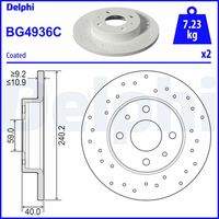 DELPHI BG4936C Bremsscheibe