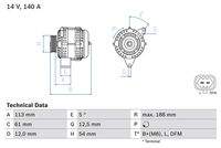 BOSCH 0986080380 Generator