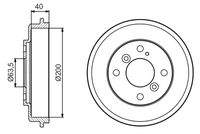 BOSCH 0986477240 Bremstrommel