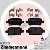 ZIMMERMANN 221291702 Bremsbelagsatz, Scheibenbremse