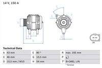 BOSCH 0986081400 Generator