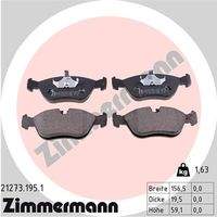 ZIMMERMANN 212731951 Bremsbelagsatz, Scheibenbremse