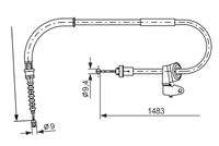 BOSCH 1987482228 Seilzug, Feststellbremse