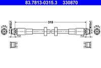 ATE 83781303153 Bremsschlauch