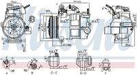 NISSENS 890800 Kompressor, Klimaanlage
