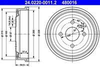 ATE 24022000112 Bremstrommel