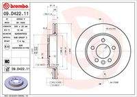 BREMBO 09D42211 Bremsscheibe