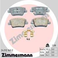 ZIMMERMANN 243121602 Bremsbelagsatz, Scheibenbremse