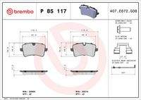 BREMBO P85117 Bremsbelagsatz, Scheibenbremse