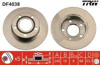 TRW DF4038 Bremsscheibe