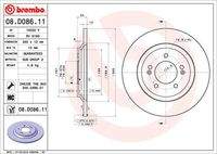 BREMBO 08D08611 Bremsscheibe
