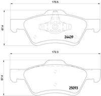 BREMBO P24159 Bremsbelagsatz, Scheibenbremse
