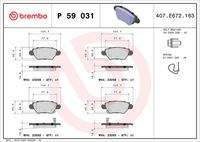 BREMBO P59031 Bremsbelagsatz, Scheibenbremse