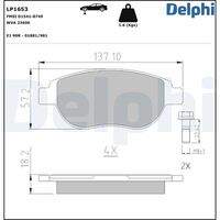 DELPHI LP1653 Bremsbelagsatz, Scheibenbremse