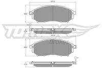 TOMEX Brakes TX1927 Bremsbelagsatz, Scheibenbremse
