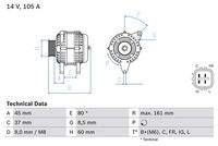 BOSCH 0986082410 Generator