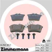 ZIMMERMANN 247651651 Bremsbelagsatz, Scheibenbremse